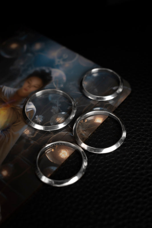 EKRJ1026 Triangle Band Minimalist Ring – Handcrafted in Sterling Silver