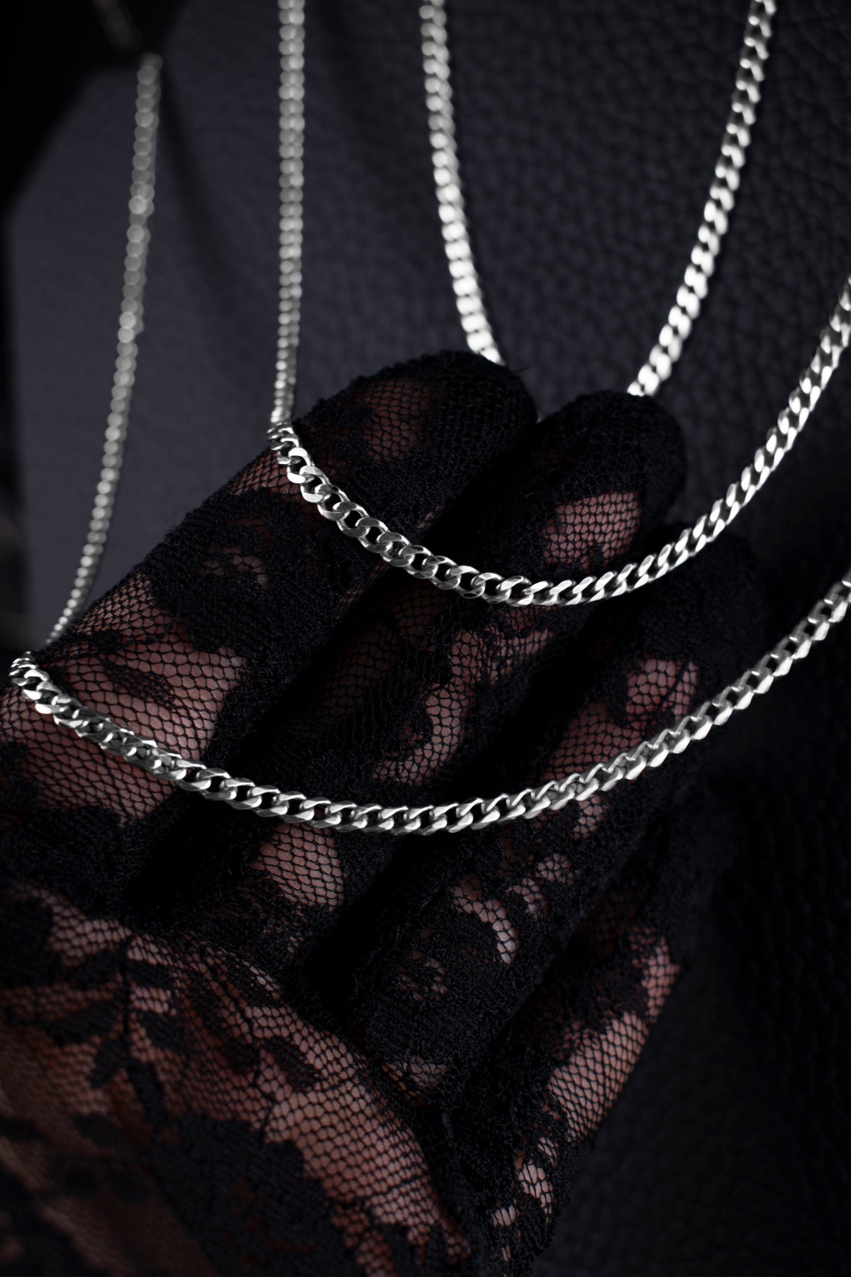 EKRJ1208 925 Sterling Silver 3mm Beveled Curb Chain Necklace