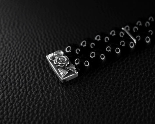 EKRJ769_Black Onyx Silver Watch Band