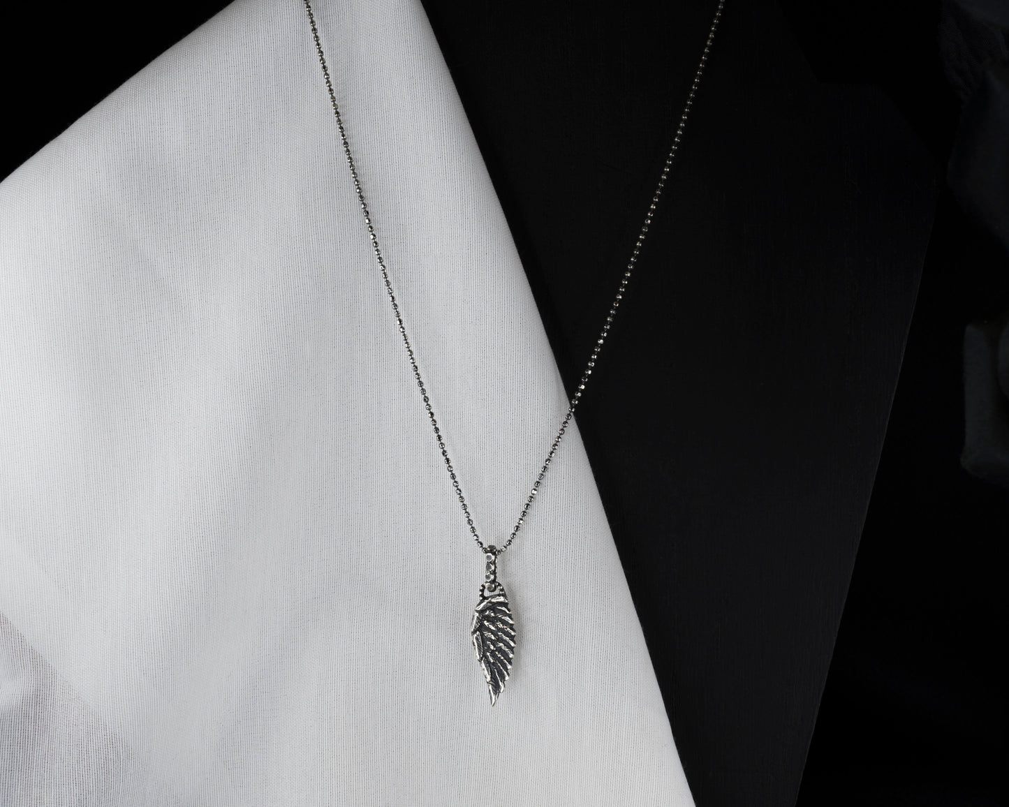 EKRJ796 Angel Wing Handmade Silver Necklace