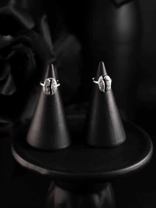 EKRJ833 Coffee Bean Sterling Silver Ear Cuff / No piercing needed