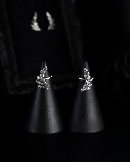 EKRJ840 Little Cedar Sterling Silver Ear Cuff / No piercing needed