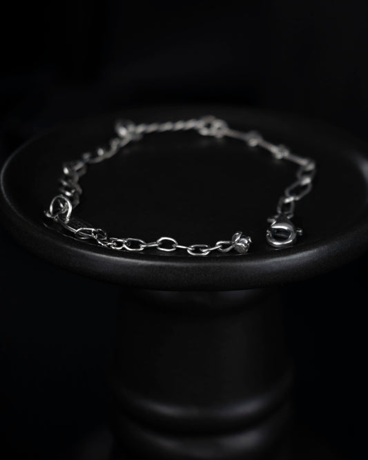 EKRJ868 One-of-a-kind Handmade Silver Chain Bracelet