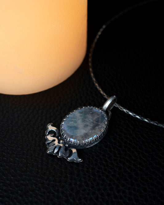 EKRJ877 Angel Aura Quartz Necklace