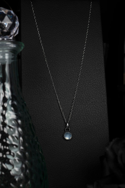 EKRJ946 Aquamarine Silver Necklace