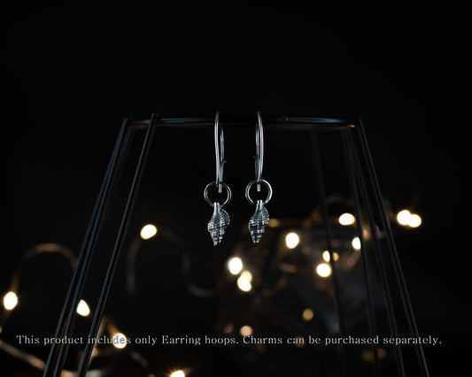 EKRJ683 Sterling Silver Conch Shell Charms