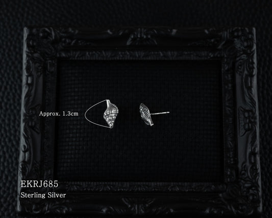 EKRJ685 Sterling Silver Conch Shell Earrings