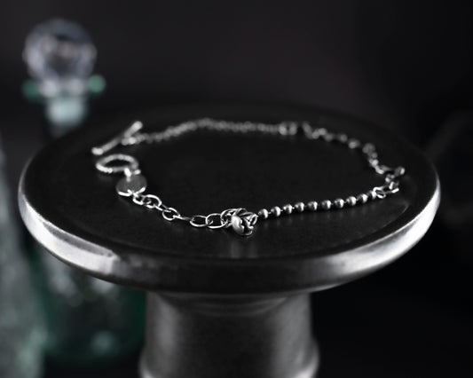 EKRJ693 One-of-a-kind Handmade Silver Chain Bracelet