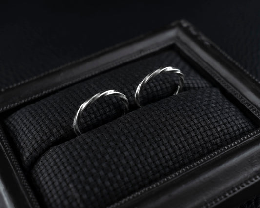 EKRJ499_ All Size_Minimalist Square Twist Handmade Silver Ring