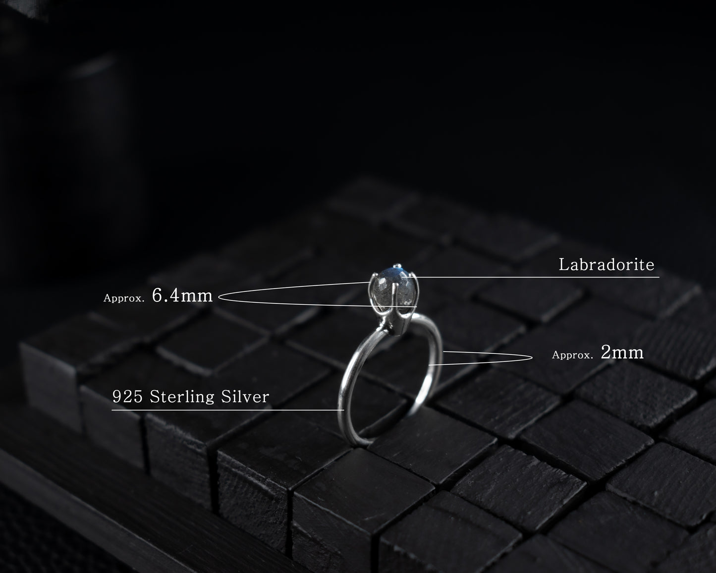 EKRJ633_ All Size_Labradorite Minimalist Handmade Silver Ring