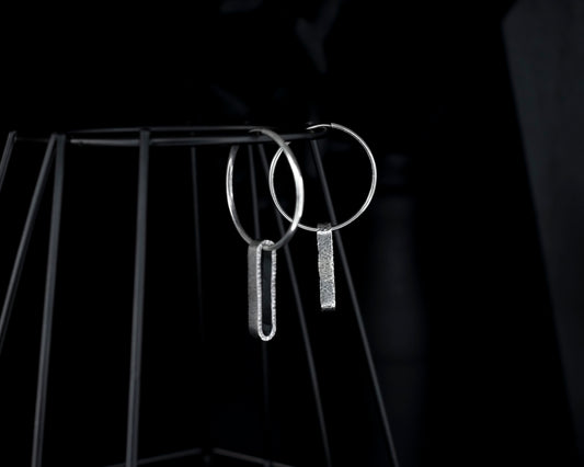 EKRJ641 Morden Hoop Handmade Silver Earrings