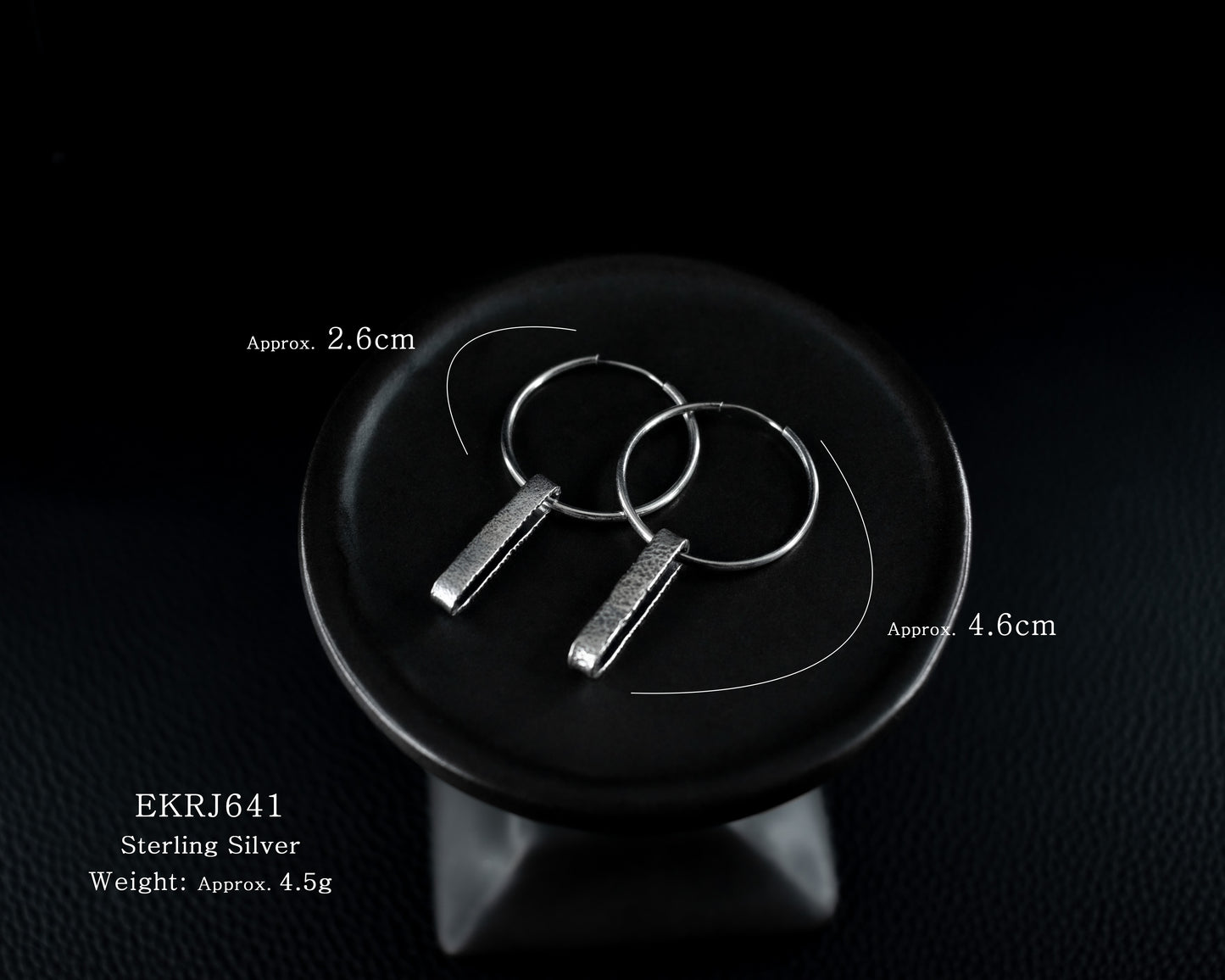 EKRJ641 Morden Hoop Handmade Silver Earrings