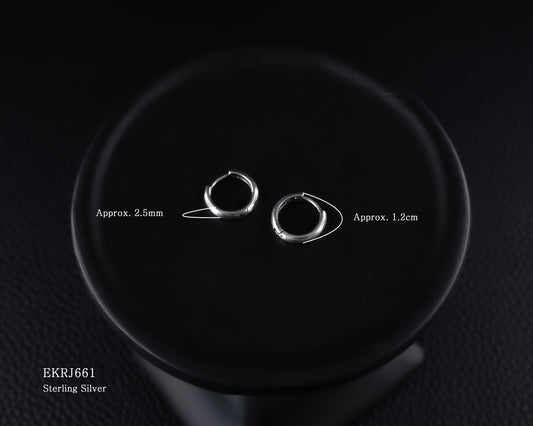 EKRJ661 Sterling Silver Hoop Earrings