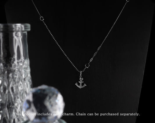 EKRJ673 Silver Anchor Charms