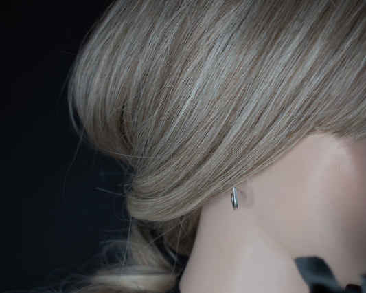 EKRJ724 Sterling Silver Handmade Swirl Hoop Earrings