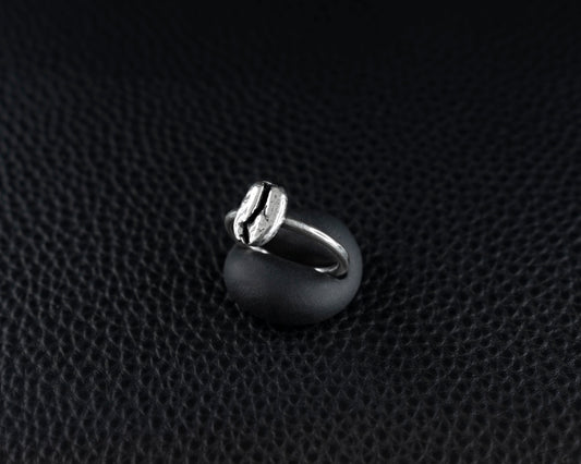 EKRJ791_ All Size_Coffee bean Handmade Silver Rings