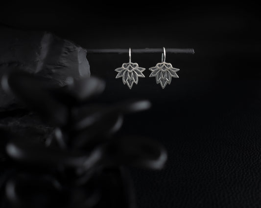 EKRJ465 Inspired by Korean traditional lotus pattern earrings