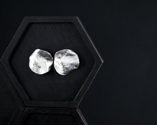 EKRJ519 Round Shape Handmade Silver Earrings