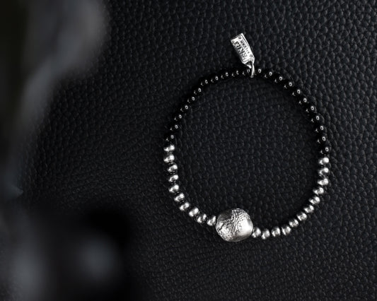 EKRJ542 Black Onyx Silver Bracelet
