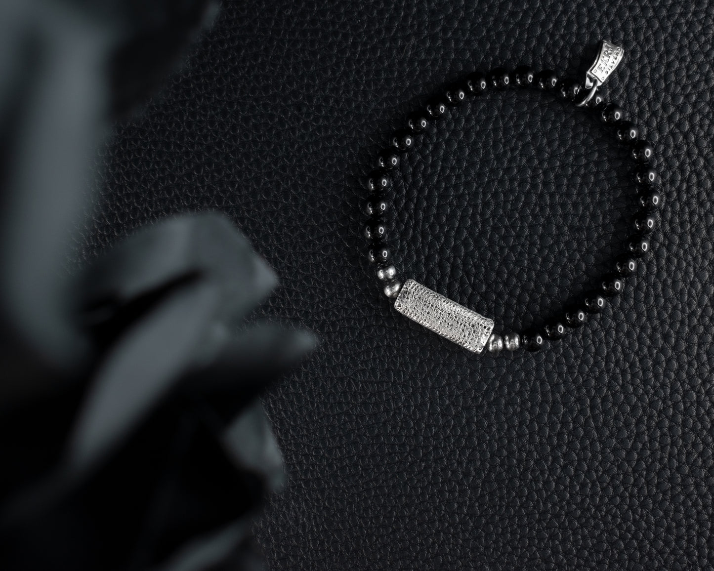 EKRJ540 Black Onyx Silver Bracelet