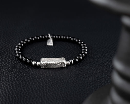 EKRJ540 Black Onyx Silver Bracelet