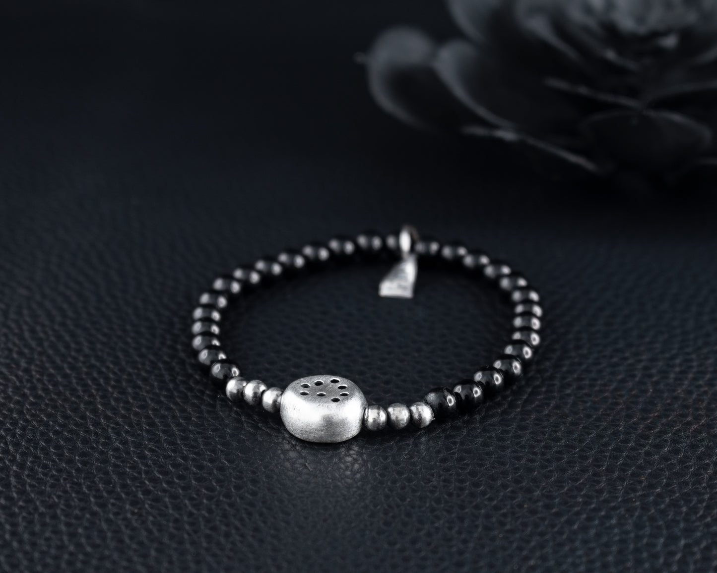 EKRJ539 Black Onyx Silver Bracelet
