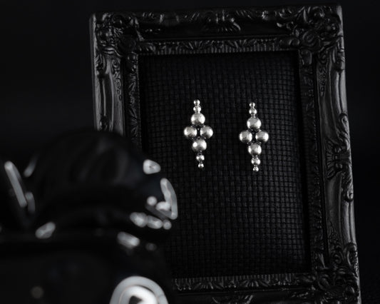 EKRJ571_Beads&Beads Silver Unique Earrings