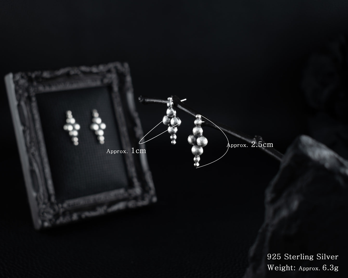 EKRJ571_Beads&Beads Silver Unique Earrings