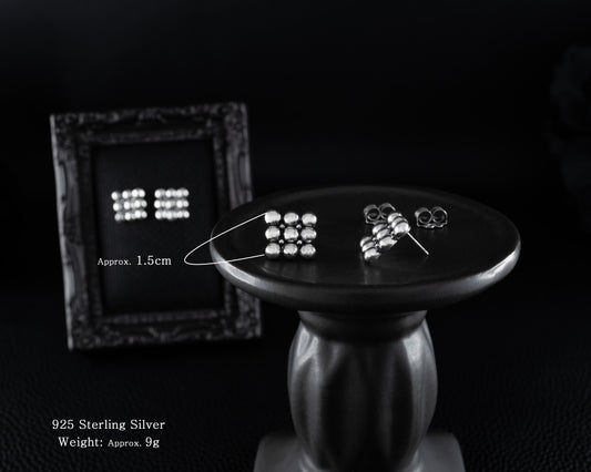 EKRJ572_Beads&Beads Silver Unique Earrings