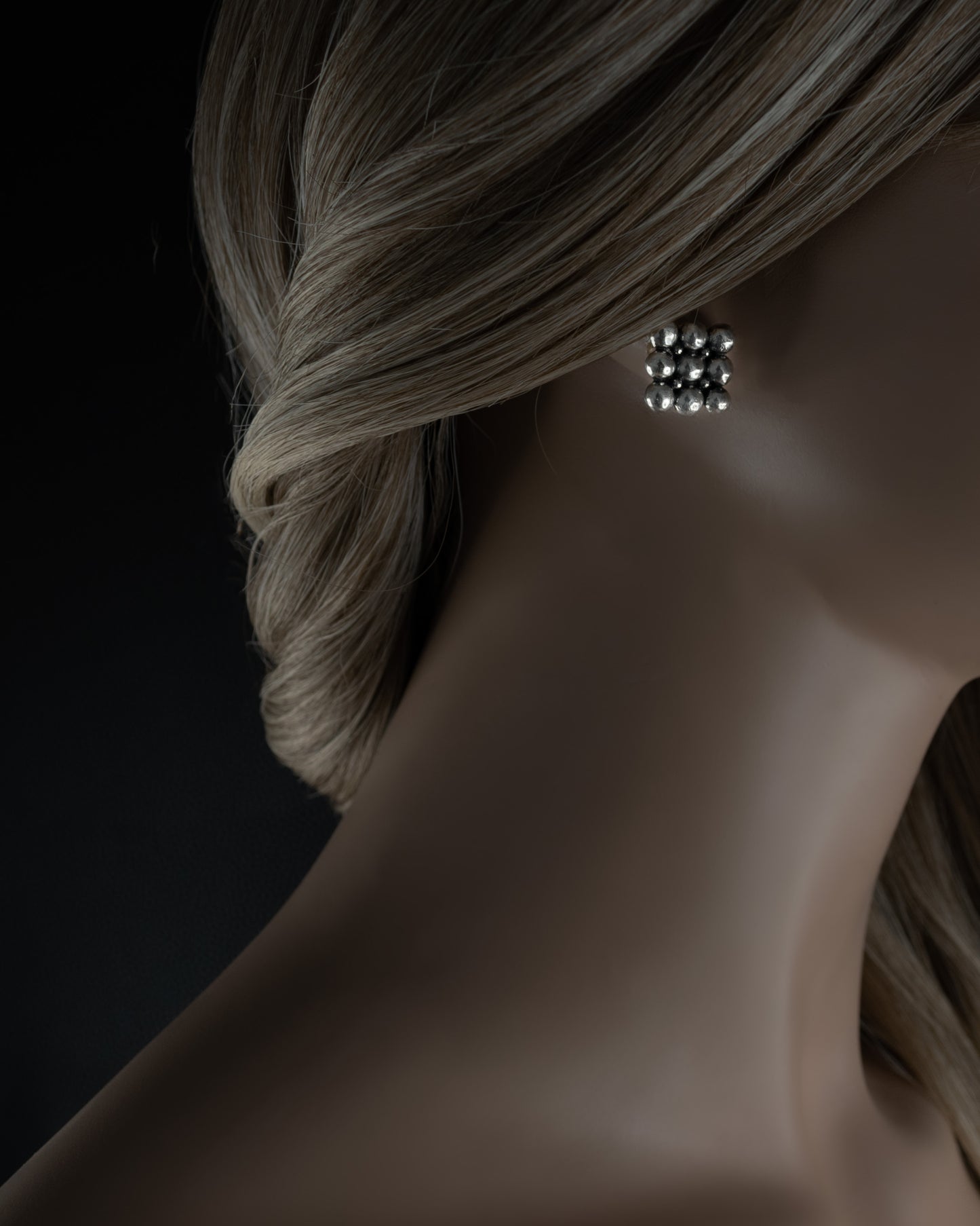 EKRJ572_Beads&Beads Silver Unique Earrings