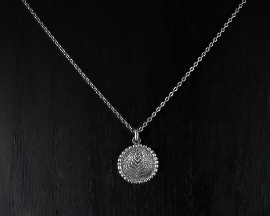 EKRJ377_Motivated by latte art Silver Necklace