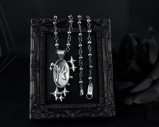 EKRJ603_Quartz Crystal Galaxy Necklace