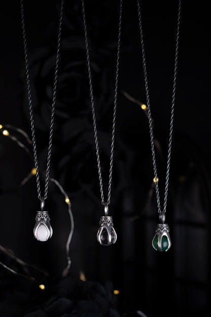 EKRJ1090 EKRJ Handmade Five Prong Crown Silver Necklace