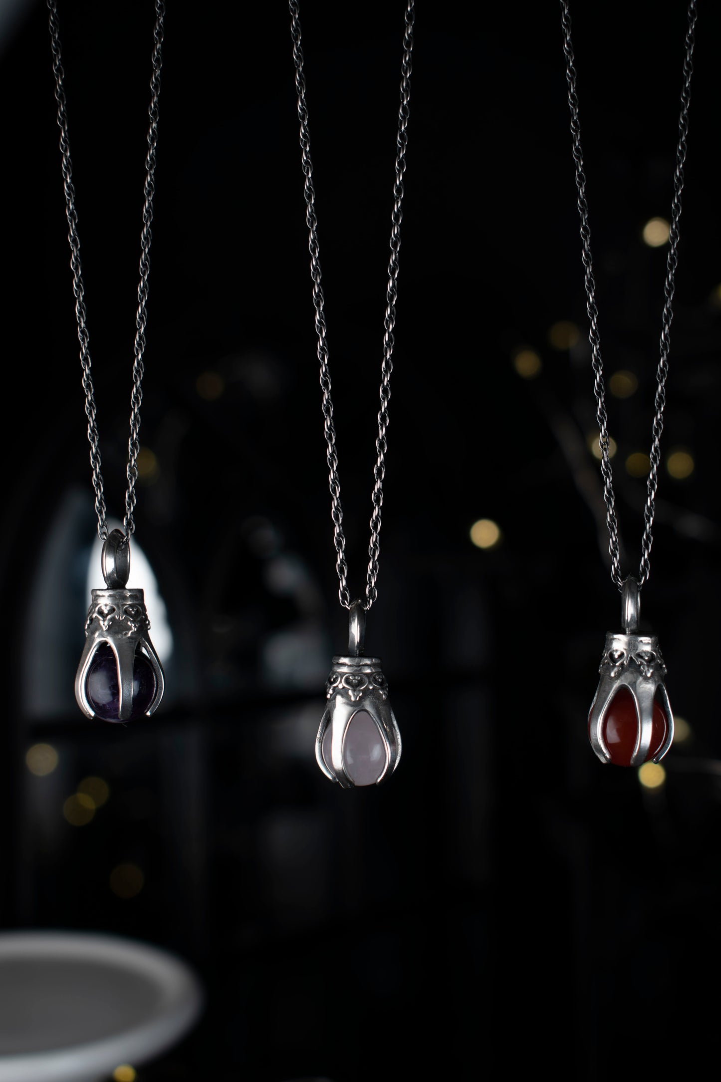 EKRJ1090 EKRJ Handmade Five Prong Crown Silver Necklace