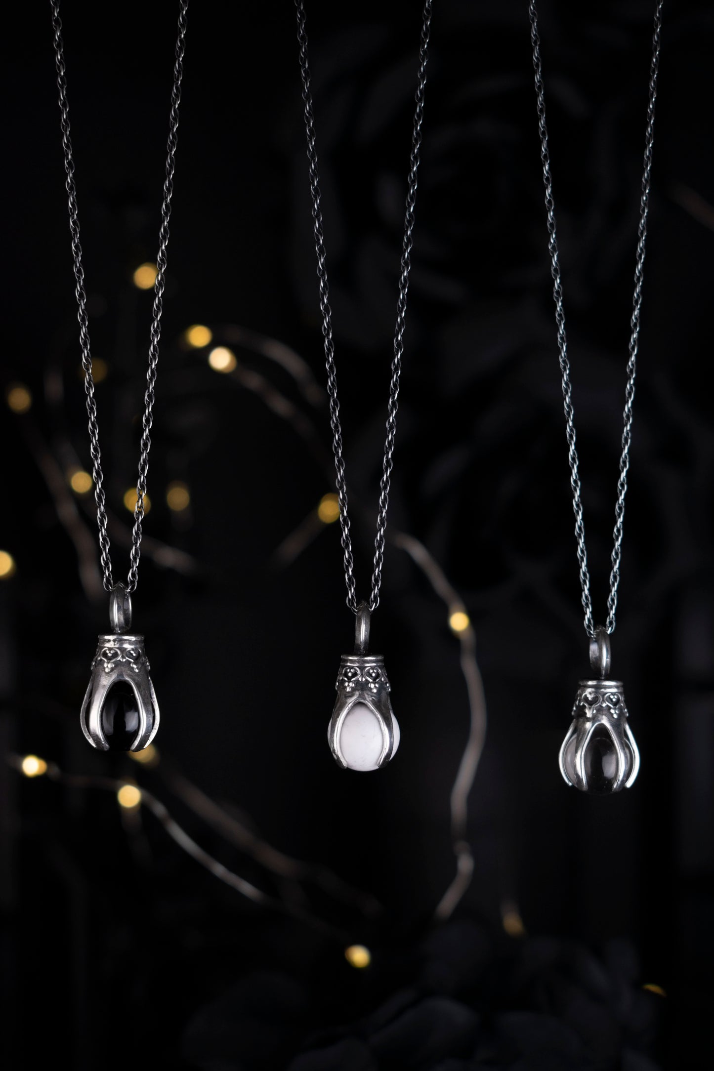 EKRJ1090 EKRJ Handmade Five Prong Crown Silver Necklace