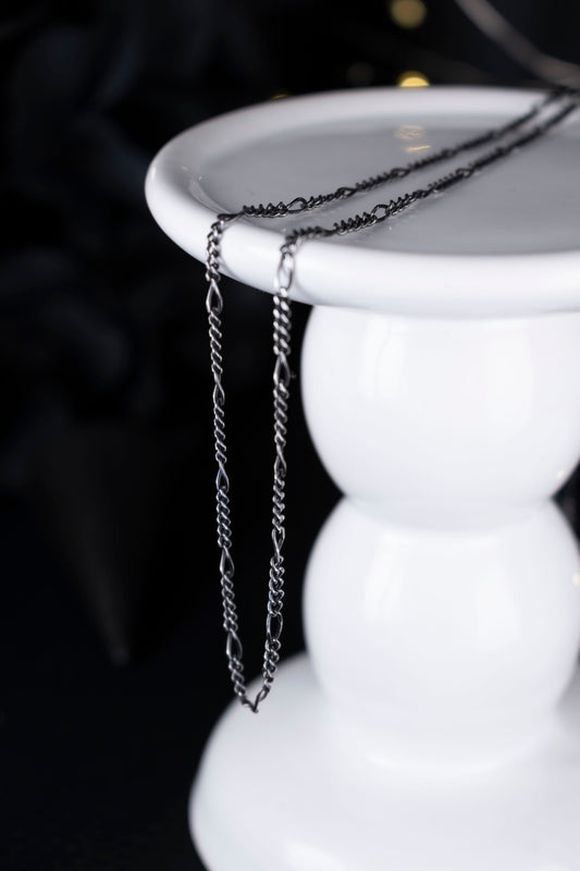 EKRJ1105 Sterling Silver 1.8mm Diamond-Cut Figaro Chain