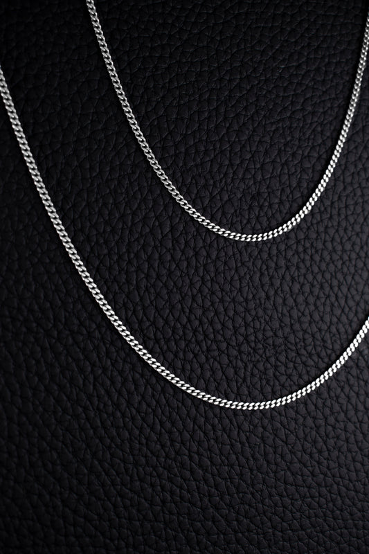 EKRJ1207 925 Sterling Silver 2mm Diamond-Cut Curb ChainNecklace