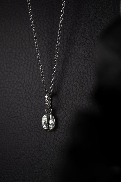 EKRJ419 Coffee Bean Silver Necklace