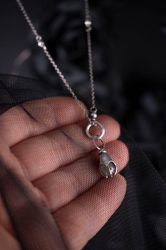 EKRJ671 Handmade Sterling Silver Labradorite Pendant Necklace