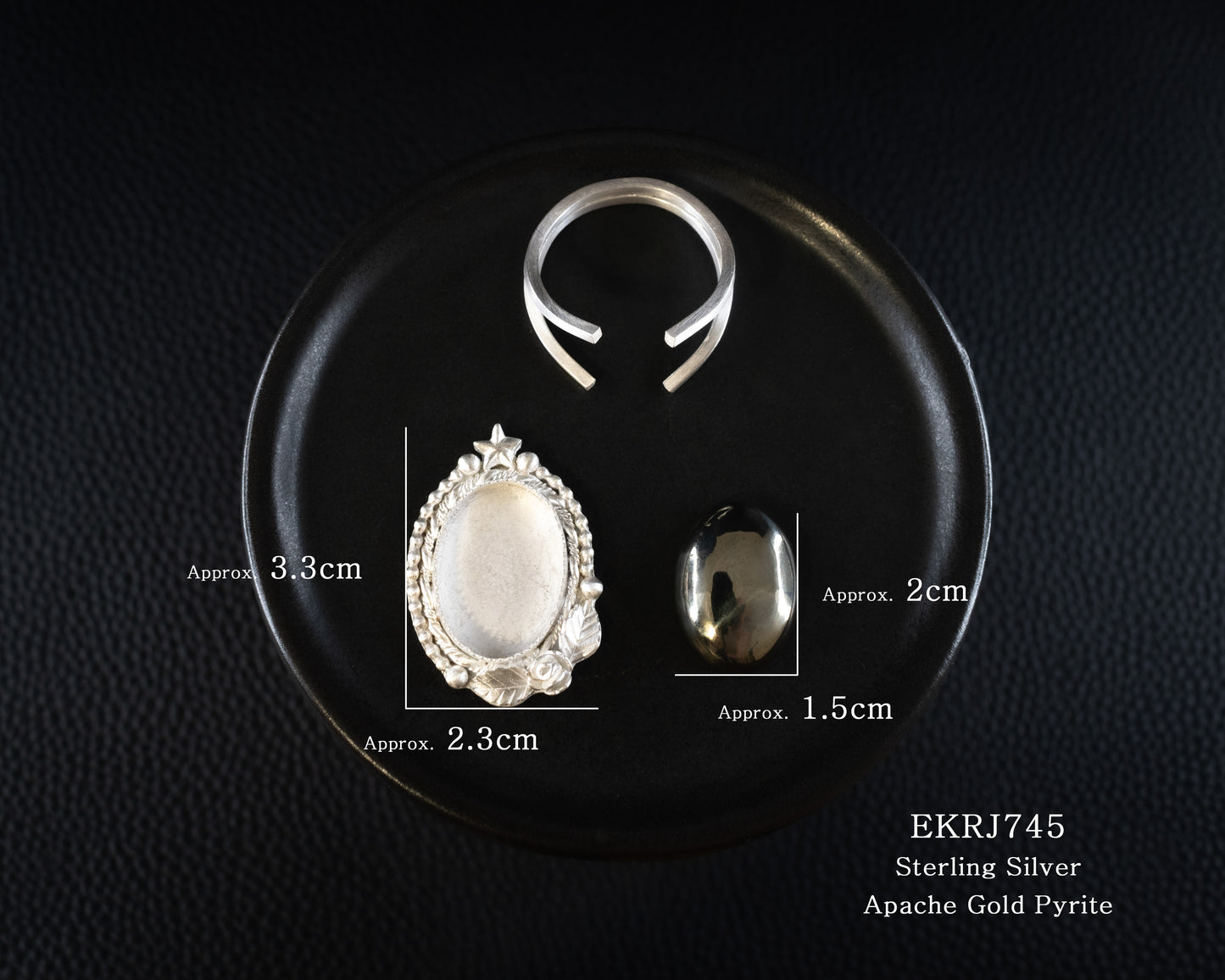 EKRJ745 Order Size_ Apache Gold Pyrite One-of-a-kind Silver Ring