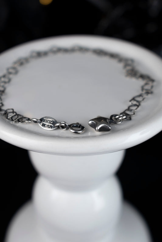 EKRJ1108 Handmade Flat Star Link Chain Bracelet with Star Charm