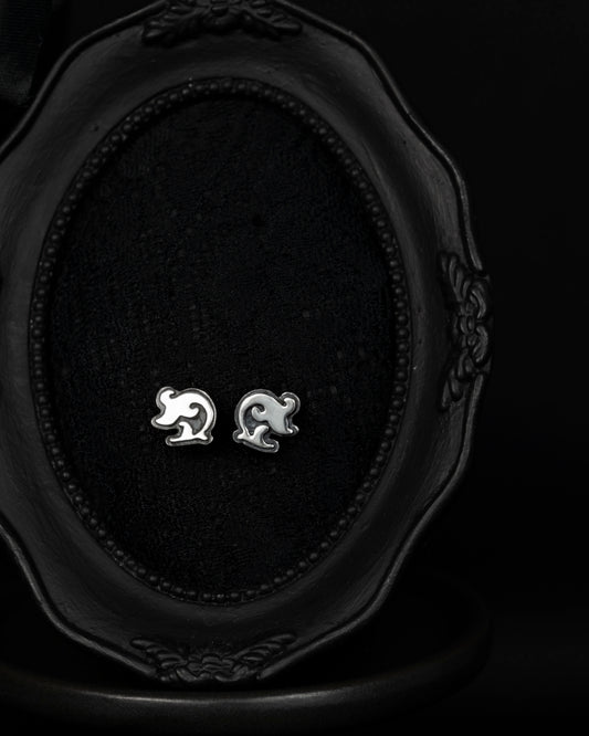 EKRJ850 Elegant Ornament Stud Handmade Silver Earrings