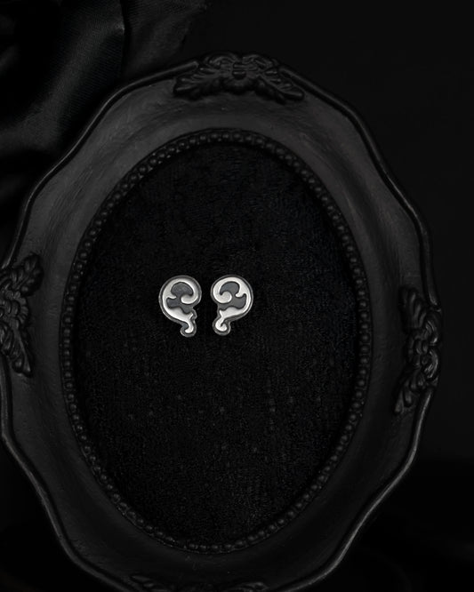 EKRJ857 Elegant Ornament Stud Silver Earrings