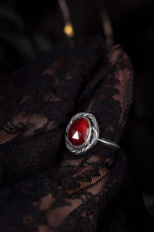 EKRJ905_Hessonite Garnet Silver Rings
