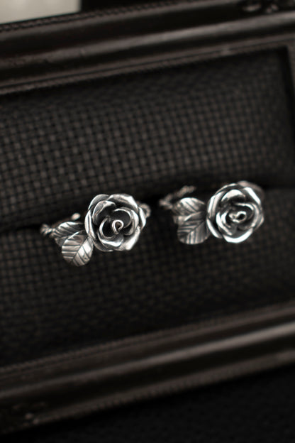 EKRJ917 Blooming Rose Silver Ring