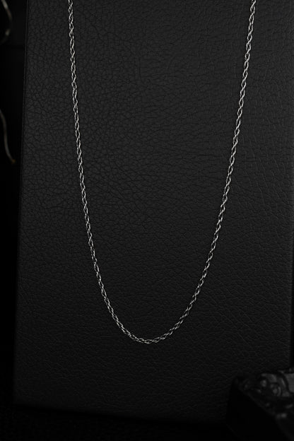EKRJ964_1.4mm Double-Rope Sterling Silver Chain Necklace