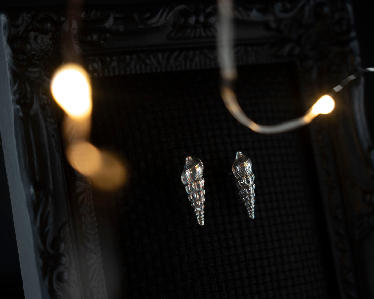 EKRJ684 Sterling Silver Conch Shell Earrings