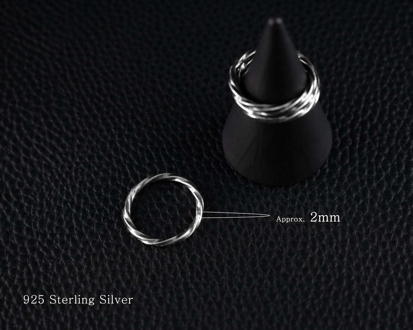 EKRJ499_ All Size_Minimalist Square Twist Handmade Silver Ring