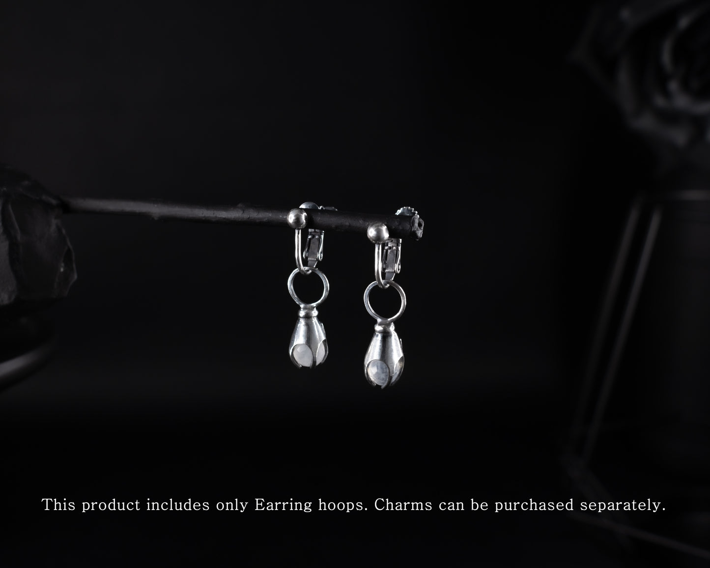 EKRJ662 Sterling Silver Pierce-free Clip On Hoop Earrings