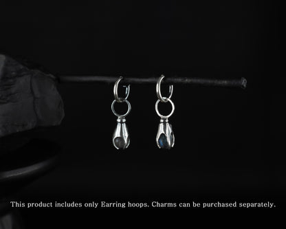 EKRJ660 Sterling Silver Pierce-free Clip On Hoop Earrings